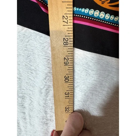 Ellen Tracy Size 14 Scarf Print Sleeveless Blouse High-Low Hem Floral Medallion - Picture 4 of 5